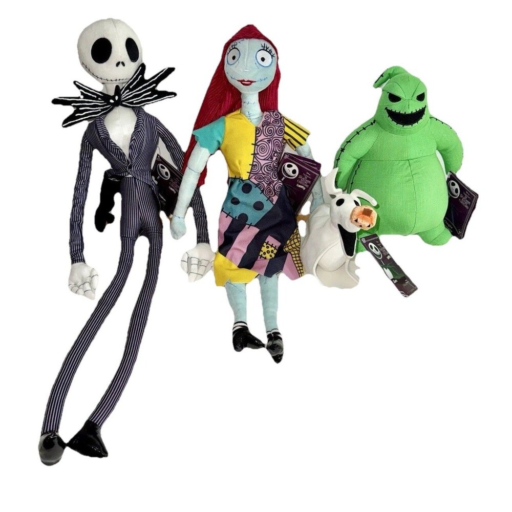 Disney Store Nightmare Before Christmas Plush Lot of 4 SALLY JACK ZERO OOGIE NWT